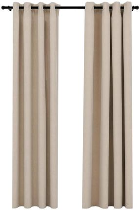 Zakito Europe Zasłony Zaciemniające Lniane 140X245Cm Beżowe Ze321210
