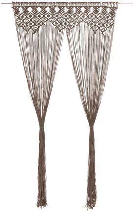 Zakito Europe Zasłona Sznurkowa Taupe 140X240Cm 80% Bawełna Ze323983