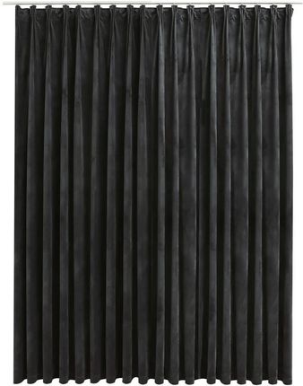 Zakito Aksamitna Zasłona Antracytowa 290X245cm Z Metalowymi Haczykami