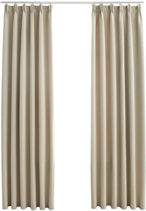 Zakito Europe Zasłony 140X175Cm Beżowe 2Szt. Ze134446