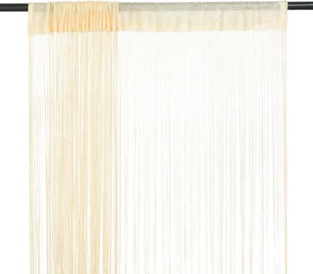 Zakito Zasłony Sznurkowe Kremowe 100X250Cm 2szt.