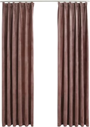 Zakito Eleganckie Aksamitne Zasłony 140X245cm Brudny Róż