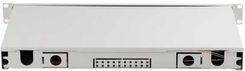 Panel krosowy FO z wyposażeniem 19'' 1U, 24x SC APC dx, OS2, pigtaile, adaptery, tacki, szary DN-96322-9-APC