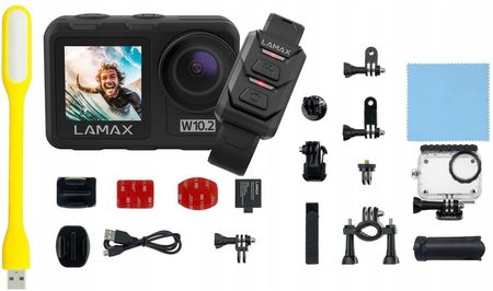 LAMAX W10.2 KAMERA SPORTOWA 4K 60FPS 2X EKRAN Z WODOODPORNYM ETUI - STABILIZACJA MAXSMOOTH 2.0