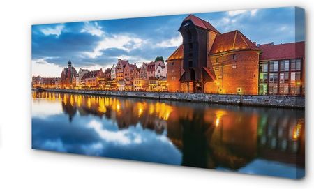 Tulup.Pl Obraz na płótnie Gdańsk Rzeka budynki 125x50 cm (OCH94195496)