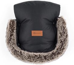 Petite&Mars Furry Forever Black rękawy do wózka 1 para
