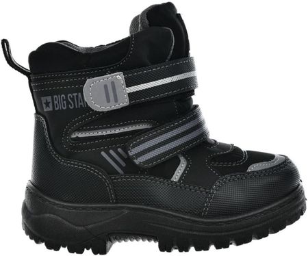 Dziecięce buty śniegowe z podszewką i rzepem Black Big Star MM374129 26