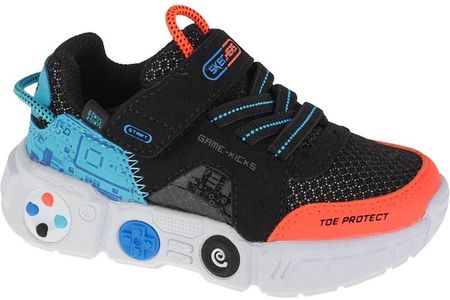 Skechers Lil Gametronix 402262N-BKMT, Trampki dla chłopców, Czarny, Rozmiar: 22