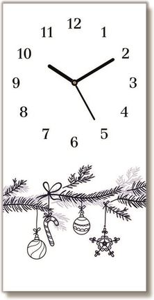 Tulup.pl Zegar ścienny Pionowy-Święta Ozdoby Dekoracje Zima 30x60cm Białe wskazówki (ZS30X60302484193)