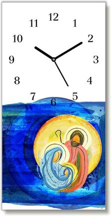 Tulup.pl Zegar ścienny Pionowy-Święta Abstrakcja Rodzina Zima 30x60cm Czarne wskazówki (ZS30X60125501733)
