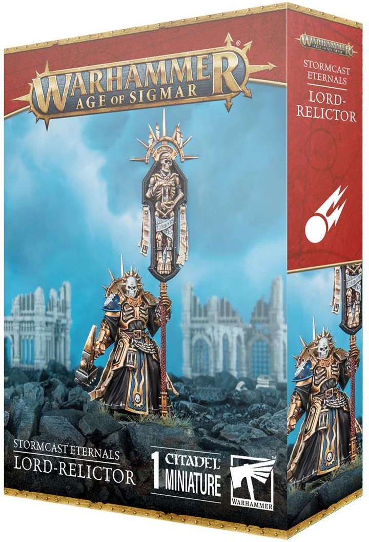 Warhammer Age Of Sigmar Lord-Relictor, Kit De Plástico Sin Montar Ni Pintar, Base De 40 Mm, Incluye 13 Componentes, Para Stormcast Eternals
