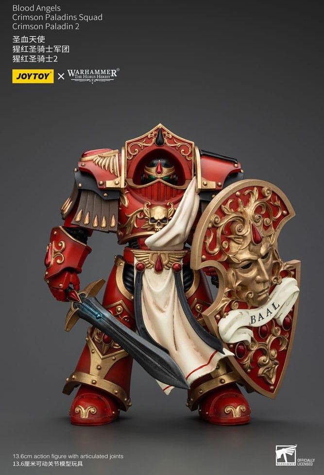 JOYTOY Warhammer 30k Action Figure Blood Angels Crimson Paladins, Set Da 5 Pezzi, 1/18 Scale, Collezione Modelli Da Gioco, Regalo Per Fan