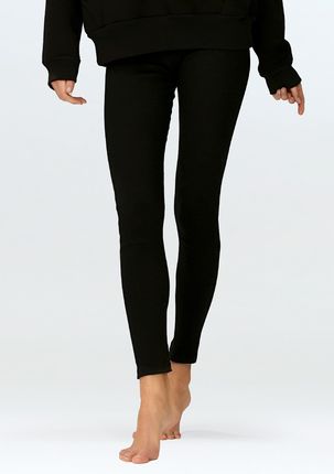 Legginsy Bayo CZARNY BAWEŁNA PRĄŻKI (kolor czarny, rozmiar XL)
