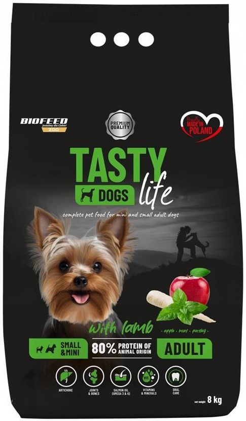 Tasky Mini Dog Karma Biofeed Tasty Dogs Life Z Jagnięciną Mini I Małe 8kg - Ceny i ...