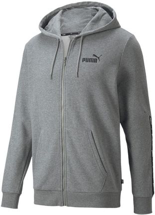 Puma Bluza męska Puma ESS+ Tape Full-Zip Hoodie TR szara 848768 03