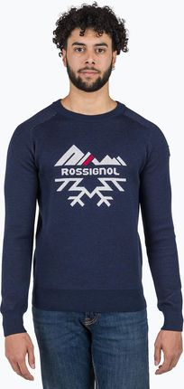 Sweter Męski Rossignol Jacquard Crew Neck Dark Navy