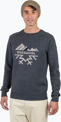 Sweter Męski Rossignol Jacquard Crew Neck Onyx Grey