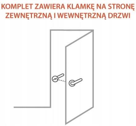 Gamet Klamka Drzwiowa Wewnętrzna Wc Chrom Nikiel Szczotkowany - zdjęcie 2
