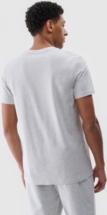 Męski t-shirt basic 4F 4FWMM00TTSHM2256 szary - zdjęcie 6