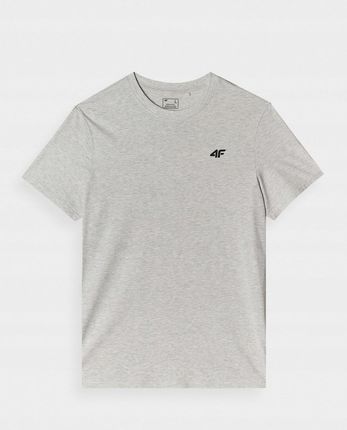 Męski t-shirt basic 4F 4FWMM00TTSHM2256 szary - zdjęcie 2