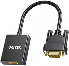 Adapter VGA na HDMI FullHD Unitek czarny 15cm