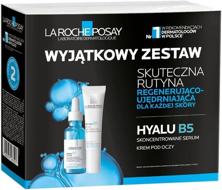 LA ROCHE-POSAY HYALU B5 ZESTAW Skoncentrowane serum przeciwzmarszczkowe 30 ml + Krem pod oczy 15 ml