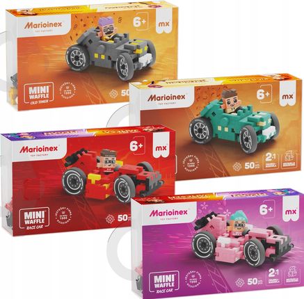 Marioinex Waffle Mini Samochody Race Car zestaw wyścig, 50el wyścigi 2w1