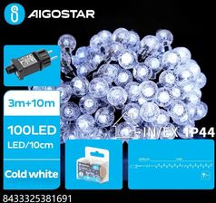 Zdjęcie Niskonapięciowe lampki choinkowe kryształowe kulki 100led Zimne 10m+3m Niskonapięciowe lampki choinkowe kryształowe kulki 100led Zimne 10m+3m - Marki