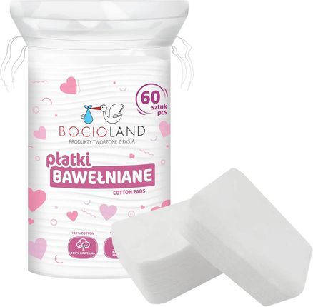 BOCIOLAND Płatki kosmetyczne dla niemowląt 100% bawełniane 60 szt. - zdjęcie 2