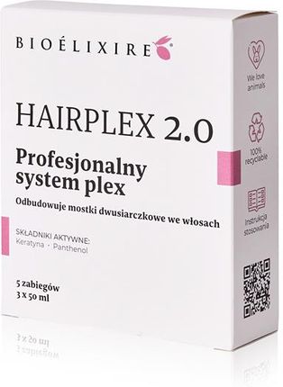 Bioelixire HAIRPLEX 2.0 Profesjonalny system plex - kuracja silnie odbudowująca 150 ml