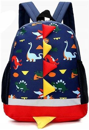 Edibazzar Plecak Dino Duży Przedszkolaka Dzieci Smok Szkolny Niebieski Szelki Dziecka