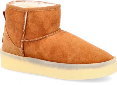 Skórzane śniegowce damskie - RAVINI 23 260 CAMEL