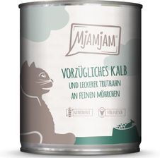 Mjamjam Karma Mokra Dla Kotów Dorosłych Cielęcina I Indyk Z Marchewką 6X800G