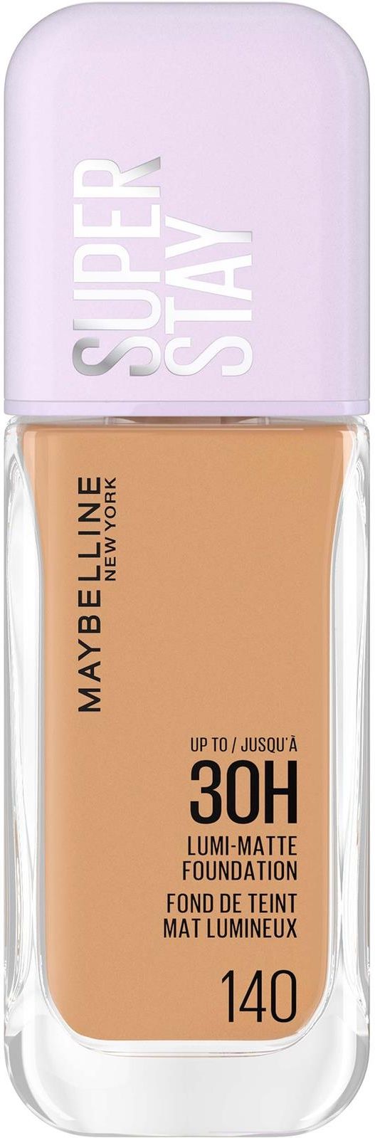 Maybelline Superstay Lumi Matte Foundation #140 – 30 Ml, Bis Zu 30H Halt, Mattes Finish Mit Glow