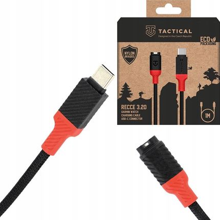 Tactical Kabel Do Ładowania Zegarków Garmin Recce 3 20 Usb C 1M Czarno Czerwony