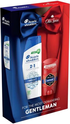 Head & Shoulders Gentleman Szampon Classic Clean 2In1 330ml + Dezodorant W Sztyfcie Old Spice Captain 50ml - zdjęcie 2