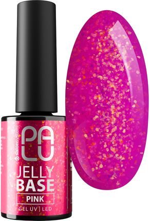Palu Baza Hybrydowa 2W1 Jelly Base Pink 11G Bezkwasowa Różowa Z Brokatem - zdjęcie 2