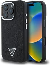 Guess Guhmp16Xpgtspsk Iphone 16 Pro Max 6 3 Czarny Black Hardcase Grained Triangle Magsafe - zdjęcie 1
