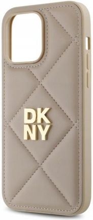 Dkny Dkhcp14Lpqdsle Iphone 14 Pro 6 1 Quot Beige Quilted Stack Logo - zdjęcie 4