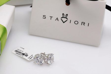 Staviori Srebrne kolczyki KSC2015 - Cyrkonia - zdjęcie 2