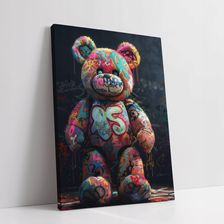 Grafitti Miś Nowoczesny Modny Design Obraz na płótnie Grafitti Miś Nowoczesny modny do domu pokoju salonu 45x60 97582270