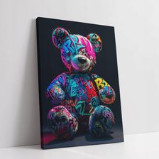 Grafitti Miś Nowoczesny Modny Design Obraz na płótnie Grafitti Miś Nowoczesny modny do domu pokoju salonu 60x80 97582277