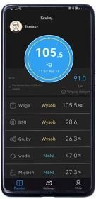 Waga Łazienkowa Analityczna Smart LED Aplikacja FitGo Do 180kg Czarna - zdjęcie 3