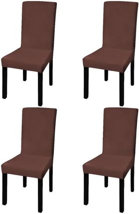 Zakito Europe Pokrowce Na Krzesła Miękkie Odporne Brązowe (4Szt.) (Ze131426)