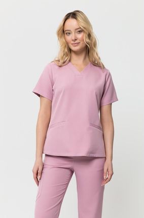 Produkt z Outletu: Bluza Medyczna Emily Liliowy Róż Rozmiar: S - zdjęcie 3