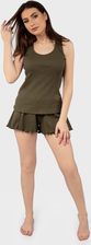 DK-K-P1 KHAKI BAWEŁNA PRĄŻKI (kolor khaki, rozmiar XS) - zdjęcie 1