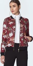 Bordowa bomberka w kwiaty BL01 Flowers/Bordo - Nife
