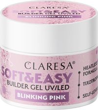Zdjęcie Claresa Soft&Easy Builder Gel Uv/Led Żel Budujący Blinking Pink 45G - Opatówek