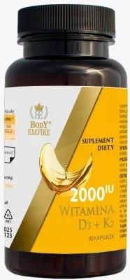Body Empire Witamina D3+K2 Mk-7 2000Iu Olej Z Czarnuszki 90Kaps. - zdjęcie 2