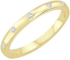 Złota obrączka OZD4076 - Diament - 18
